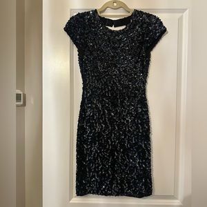 Alice & Olivia navy sequin dress